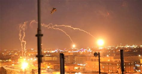 Two Rockets Explode Close To Us Embassy And Baghdad Airbase Triggering Ww3 Fears Daily Star