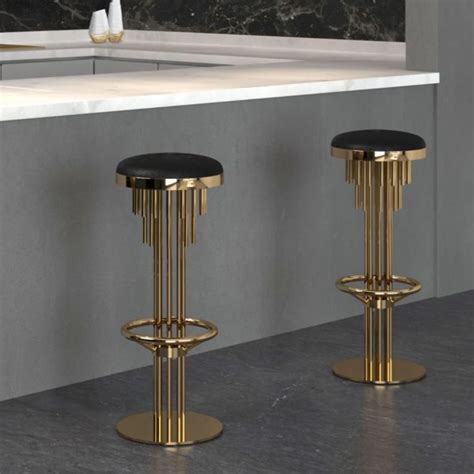 Luxury Designer Art Deco Inspired Bar Stool Juliettes Interiors