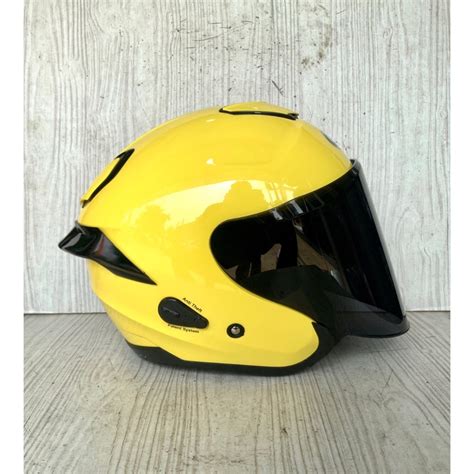 Jual Helm Half Face Kyt Kyoto Solid Matt Gorilla Grey Lemon Yellow