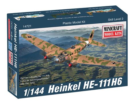 Buy Minicraft HE 111 H6 Heinkel Model Kit 1 144 Scale Online At