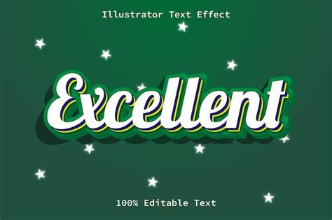 Excelente efeito de texto editável Vetor Premium
