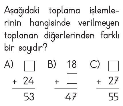 S N F Verilmeyen Toplanan Bulma Test Z Matematik