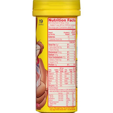 Nesquik Strawberry Milk Nutrition Facts Besto Blog