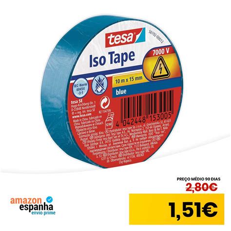 Tesa Iso Tape Fita Isolante Metros X Mm Cup Es T Fixe