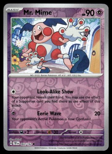 Mr Mime Reverse Holo Nm Temporal Forces Pokemon Card Ebay