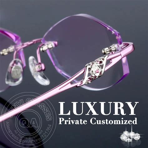 Buy Luxury Eyeglass Rimless For Women Glasses Optical High Clear Lens Female