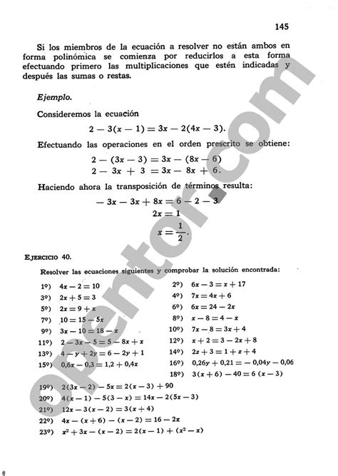 Álgebra de Mancil Página 145