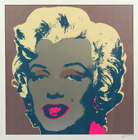 Andy Wahrol After Marylin Serigrafia A Colori Cm X Entro