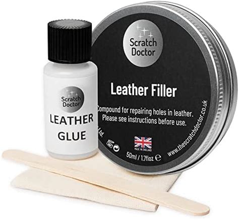 The Leather Clinic Leather Filler Repair Kit Fix Scratches Scuffs