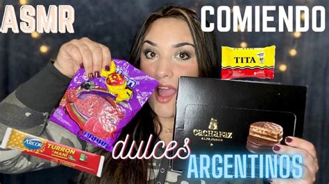 ASMR COMIENDO DULCES ARGENTINOS YouTube