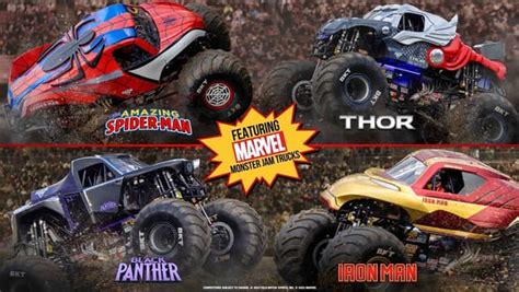 Four Marvel Monster Jam Trucks Coming To The US For The First Time