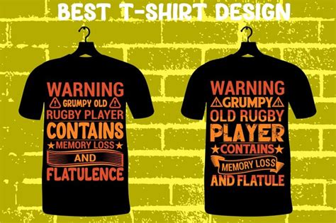 Premium Vector Warning Grumpy Old Rugby Player Contains Memory Loss