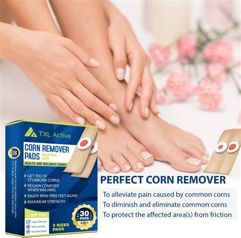 TXL Active Feet Corn Remover 30 Pack Fast Easy Toe Corn Removal