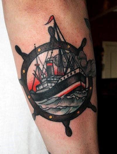 70 Ship Wheel Tattoo Designs For Men A Meaningful Voyage