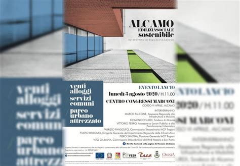 Alcamo Edilizia Sociale Sostenibile lunedì Centro Congressi Marconi