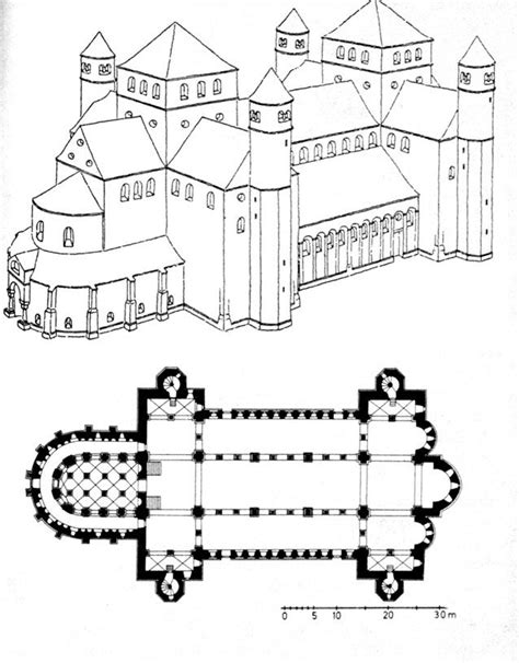 Saint Michael S Reconstruction View Plan Ottonian Ca Ce