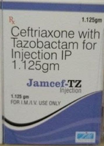 Ceftriaxone With Tazobactam For Injection Ip 125 Mg Pack Of 1 125 Gram