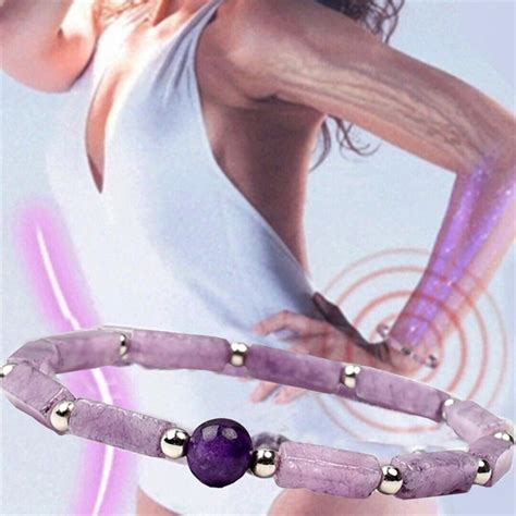 Cheap Natural Amethyst Body Purify Slimming Bracelet Stone For Women