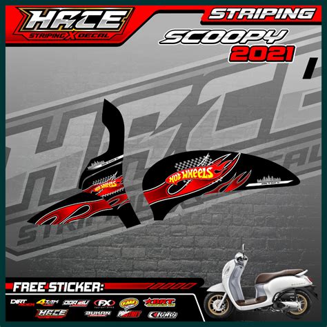 Jual Striping Scoopy Striping Scoopy Premium Hot Wheels