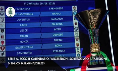 Serie A Ecco Il Calendario Wimbledon Sorteggiato Il Tabellone