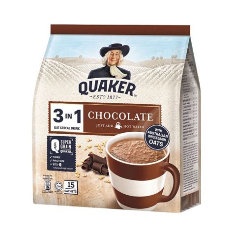 Quaker In Oat Cereal Drink Chocolate Sachets X G G