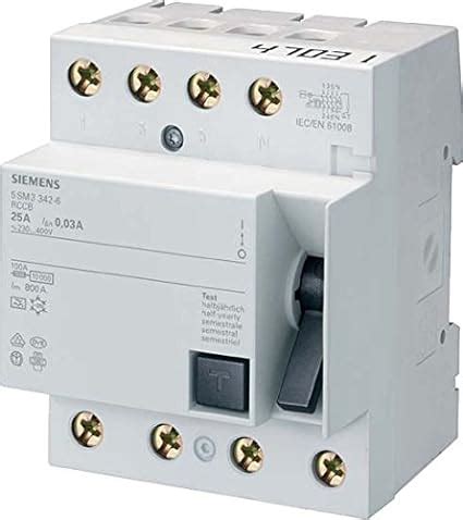 Siemens Interruptor Diferencial 70 Clase A 4 Polos 100a 300ma Amazon