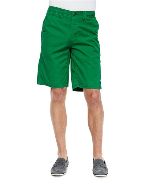 Lyst Original Paperbacks Hampton Cotton Twill Shorts In Green For Men