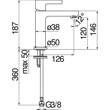 Nobili Lira Series mitigeur de lavabo sans vidange LR116118 3CR Chromé