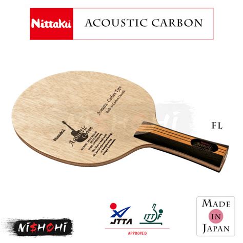 Nittaku Acoustic Carbon Table Tennis Blade Nishohi Japan