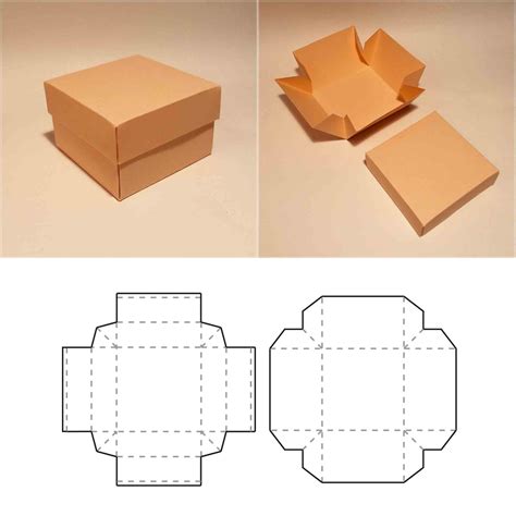 Box With Handle Template Square Box Cube Box Favor Box G Inspire