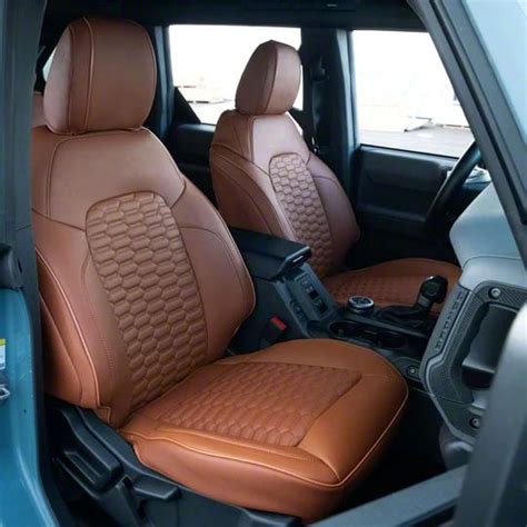 Bronco Premium Artificial Leather Front And Rear Seat Covers All Brown