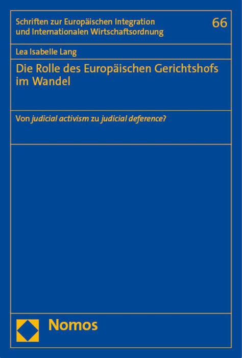 Rolle des Europäischen Gerichtshofs im Wandel von Lea Isabelle