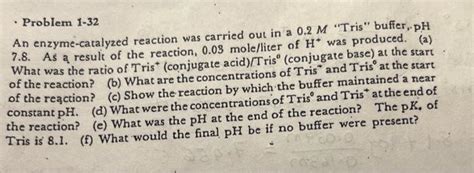 Solved An Enzyme Catalyzed Reaction Was Carried Out In A Chegg