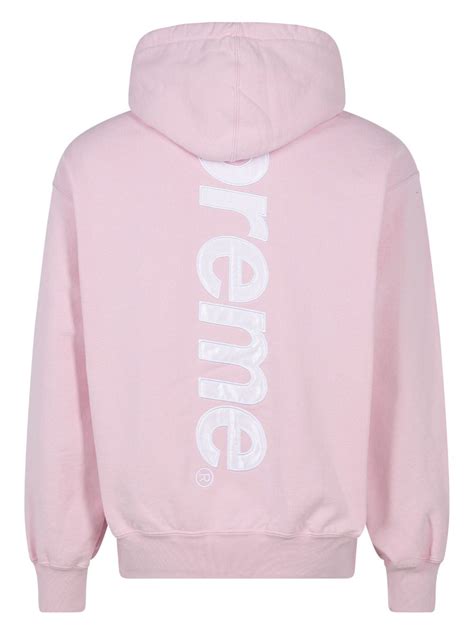 Supreme Satin Appliqué Fw23 Light Pink Hoodie Pink Farfetch Ph