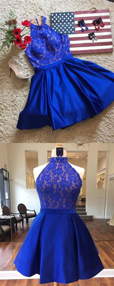 Royal Blue Halter Cheap Short Homecoming Dresses Online Cm530