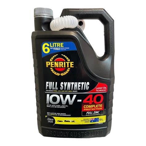 Penrite Full Synthetic Engine Oil 10W40 6L Ampol Sorell Service Station