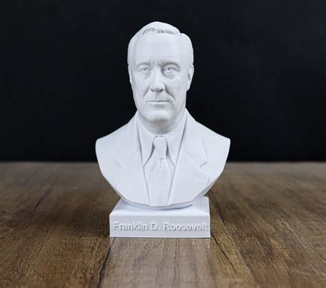 Franklin D Roosevelt Bust Nd U S President Sculpture Etsy