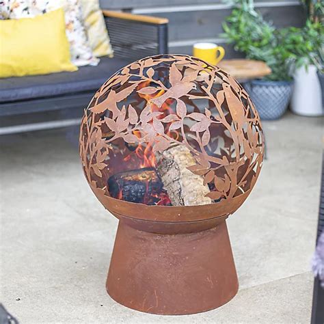 La Hacienda Globe Steel Firepit