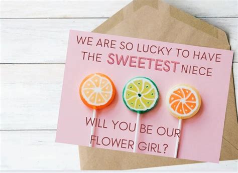 Flower Girl Proposal Card Template Will You Be Our Flower Etsy