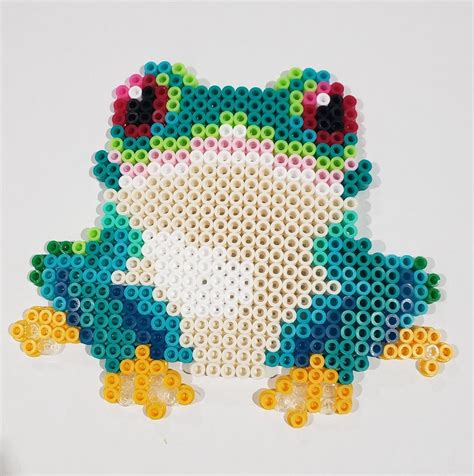 Perler Bead Frog Diy Perler Bead Crafts Hama Beads Design Perler