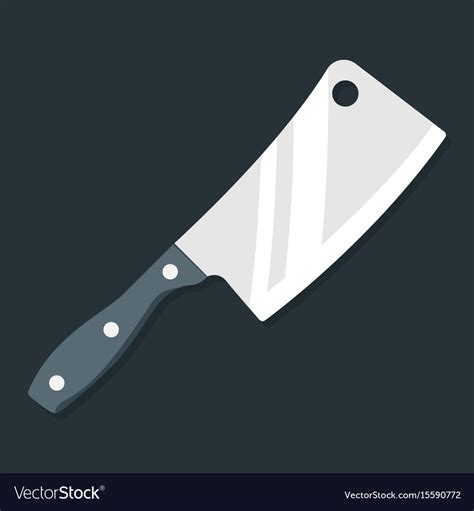 Butcher knife kitchen knife and meat knife Vector Image