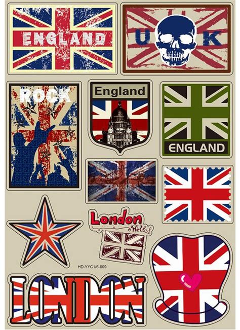 England Flag Stickers 11pcs Laptop Sticker Suitcase | Etsy