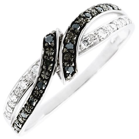 Bague Clair Obscur Rendez Vous Diamants Noirs Or Blanc Carats