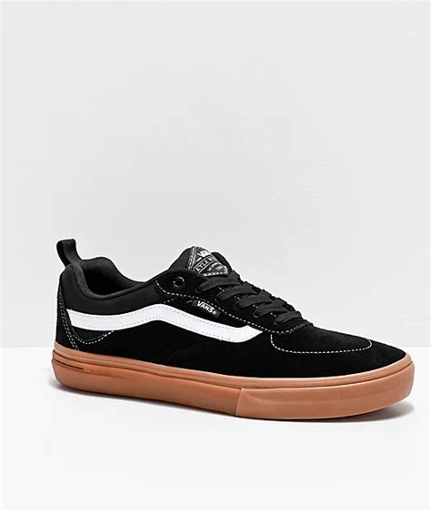 Vans Kyle Walker Pro Black White And Gum Skate Shoes Zumiez