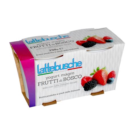 Yogurt Magro Ai Frutti Di Bosco Lattebusche Shop Online