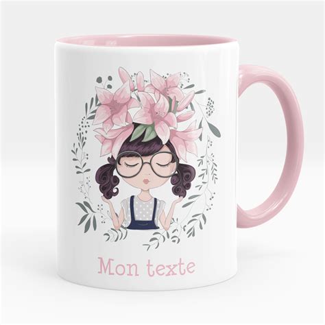 Mug Tasse personnalisée Petite fille fleurs à partir de 6 90