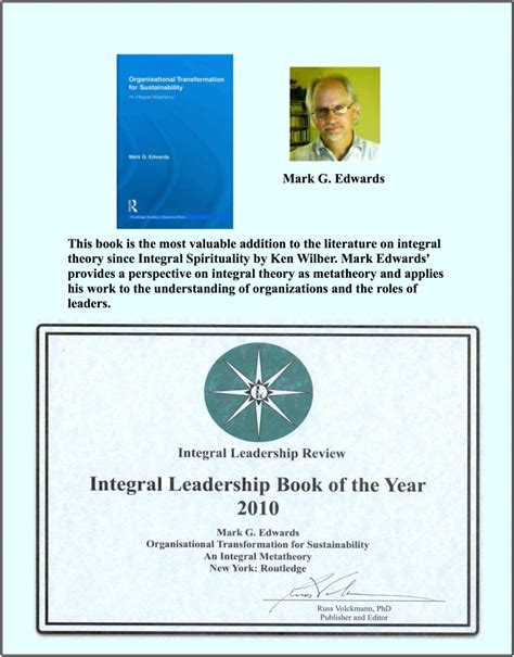 Integral Leadership Review Book Awards Integral Leadership Review