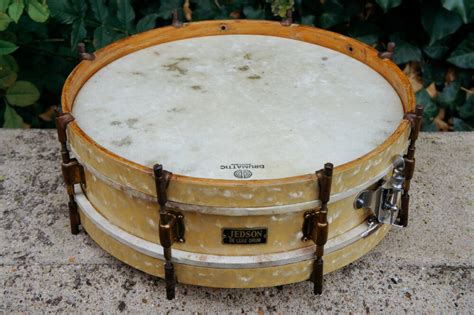 Vintage S Jedson X Snare Drum In White Marine Pearl More Drums