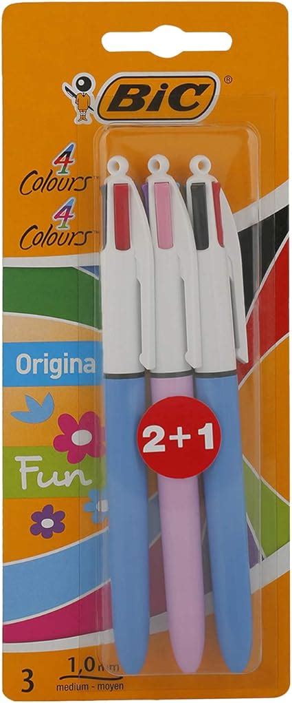 BIC 4 colores Original y BIC 4 colores Fun bolígrafos Retráctiles punta