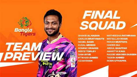 Abu Dhabi T10 League 2023 Bangla Tigers Complete Squad Full Players